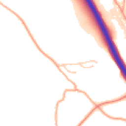 Daytime road noise heatmap for SY4 1BE