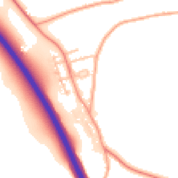Daytime road noise heatmap for SY4 1BY