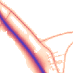 Daytime road noise heatmap for SY4 1DD