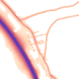Daytime road noise heatmap for SY4 1DE