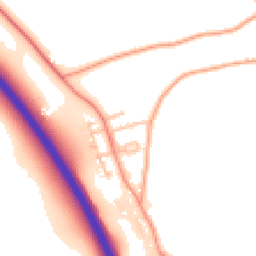 Daytime road noise heatmap for SY4 1DF