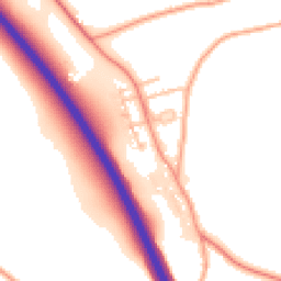 Daytime road noise heatmap for SY4 1DR