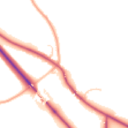 Daytime road noise heatmap for SY4 1ED