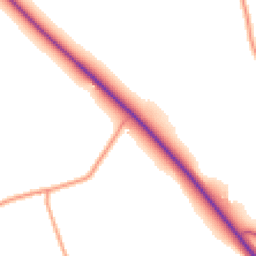 Daytime road noise heatmap for SY4 1EQ