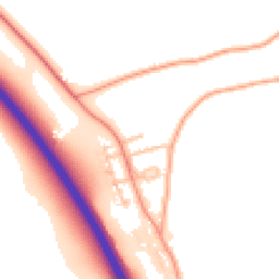 Daytime road noise heatmap for SY4 1FH