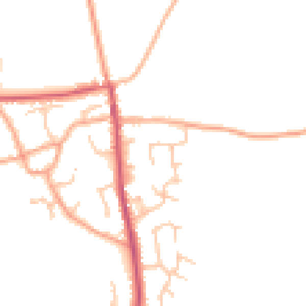 Daytime road noise heatmap for SY4 2HQ