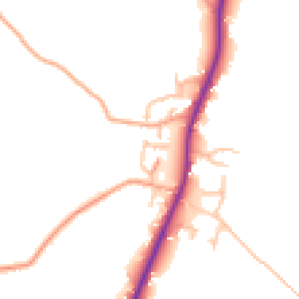 Daytime road noise heatmap for SY4 3BF