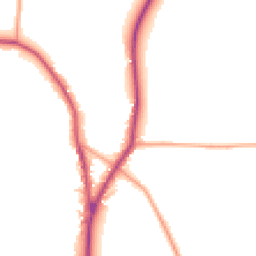 Daytime road noise heatmap for SY4 3FB