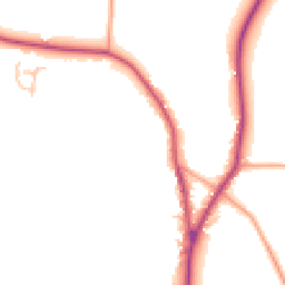 Daytime road noise heatmap for SY4 3QY