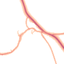 Daytime road noise heatmap for SY4 3RN