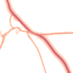Daytime road noise heatmap for SY4 3SE
