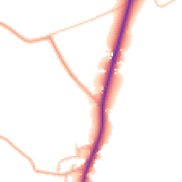 Daytime road noise heatmap for SY4 4AJ