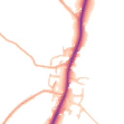 Daytime road noise heatmap for SY4 4AZ
