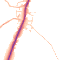 Daytime road noise heatmap for SY4 4BH