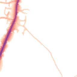 Daytime road noise heatmap for SY4 4BJ