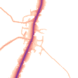 Daytime road noise heatmap for SY4 4BQ