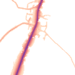 Daytime road noise heatmap for SY4 4DF