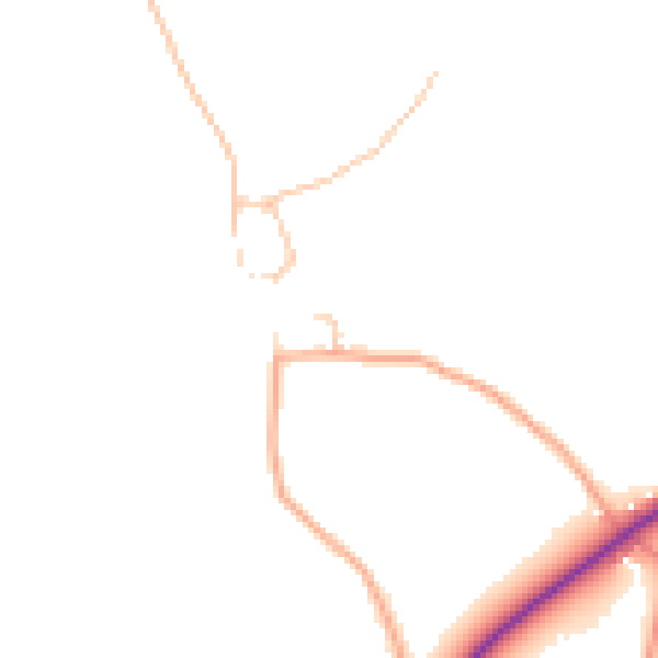 Daytime road noise heatmap for SY4 4DG