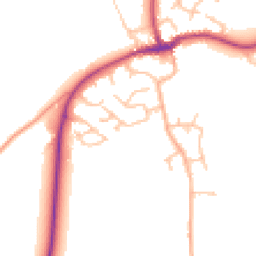 Daytime road noise heatmap for SY4 4FB