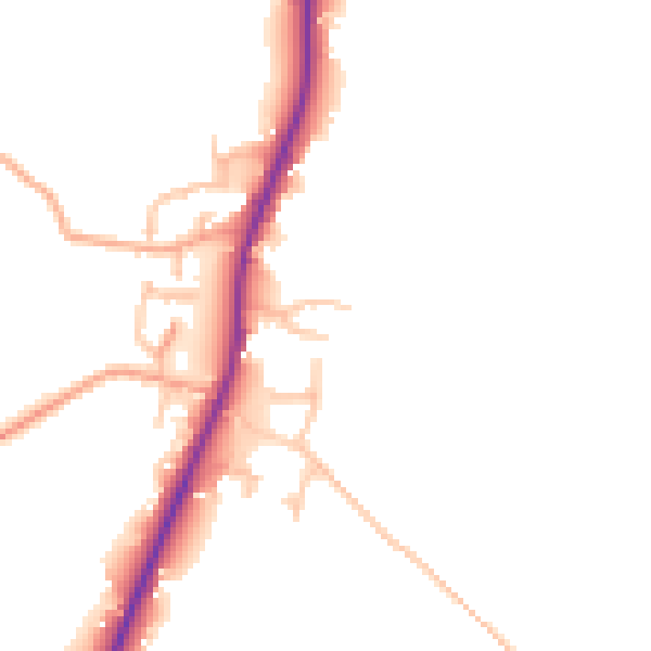 Daytime road noise heatmap for SY4 4FF