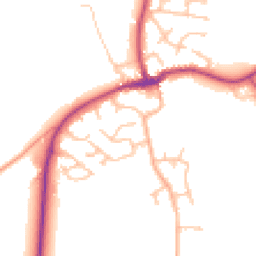 Daytime road noise heatmap for SY4 4JZ