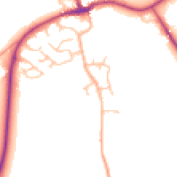 Daytime road noise heatmap for SY4 4LD