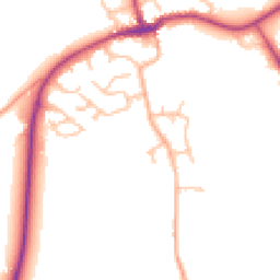 Daytime road noise heatmap for SY4 4NQ