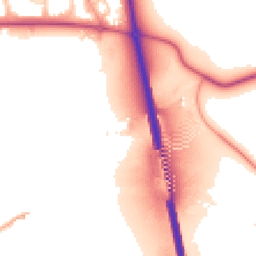 Daytime road noise heatmap for SY4 4SB