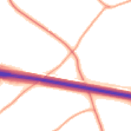 Daytime road noise heatmap for SY4 4SZ