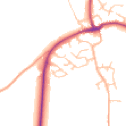 Daytime road noise heatmap for SY4 4UU
