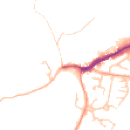 Daytime road noise heatmap for SY5 0AA