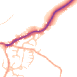 Daytime road noise heatmap for SY5 0AX