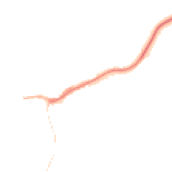 Night-time road noise heatmap for SY5 0BL