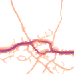Daytime road noise heatmap for SY5 0FG