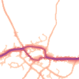 Daytime road noise heatmap for SY5 0FJ