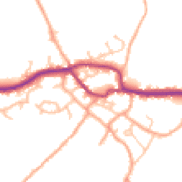 Daytime road noise heatmap for SY5 0PP