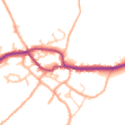 Daytime road noise heatmap for SY5 0PT