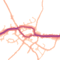 Daytime road noise heatmap for SY5 0PW
