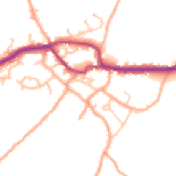 Daytime road noise heatmap for SY5 0QE