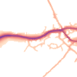 Daytime road noise heatmap for SY5 0QJ