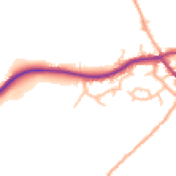 Daytime road noise heatmap for SY5 0QP