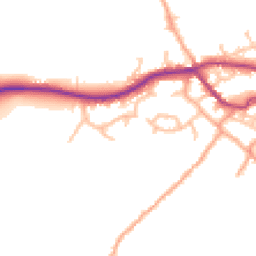 Daytime road noise heatmap for SY5 0QS