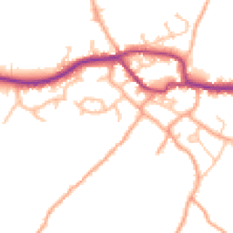 Daytime road noise heatmap for SY5 0RA
