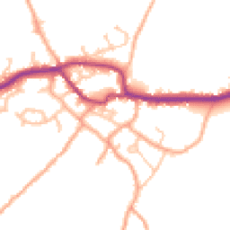Daytime road noise heatmap for SY5 0RE