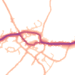 Daytime road noise heatmap for SY5 0RG
