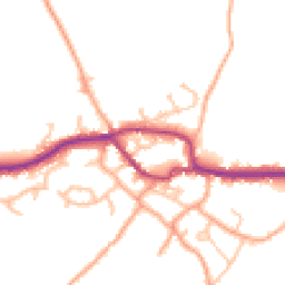 Daytime road noise heatmap for SY5 0RH
