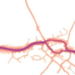 Daytime road noise heatmap for SY5 0RQ