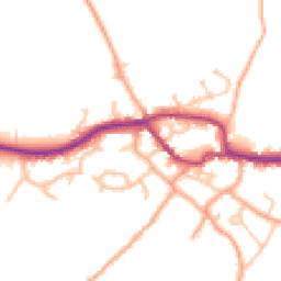 Daytime road noise heatmap for SY5 0RY