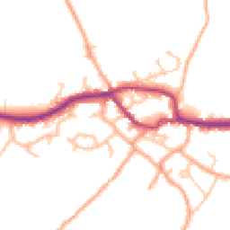Daytime road noise heatmap for SY5 0SB