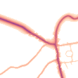 Daytime road noise heatmap for SY5 6AA